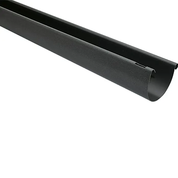 Marley Halbrunde Dachrinne - Nennweite: 100 mm, Länge: 200 cm, Kunststoff, Anthrazit - Vorderansicht