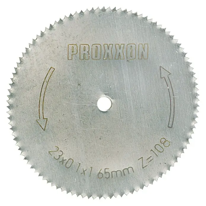 Proxxon Hoja de sierra de recambio N.º 28652 - Diámetro: 23 mm, Específico para: Proxxon Micro-Cutter MIC - Vista frontal