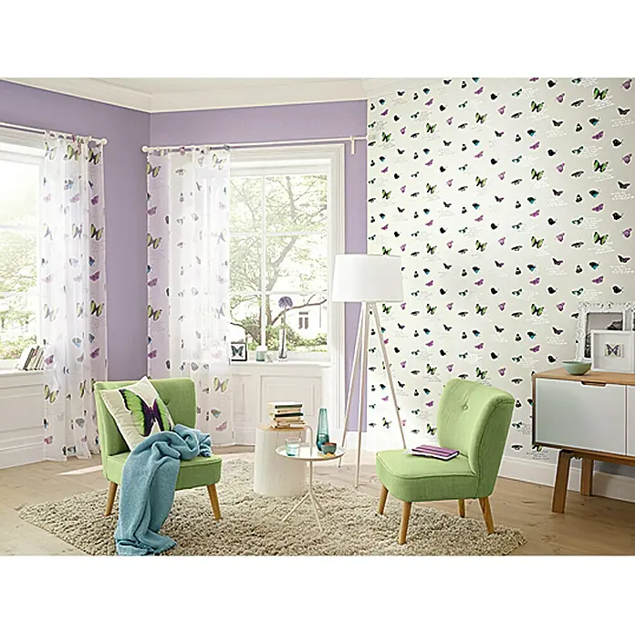 FREUNDIN HOME COLLECTION Summer Breeze Schlaufenschal - 140 x 255 cm, Bunt, Schmetterlinge, 100 % Polyester