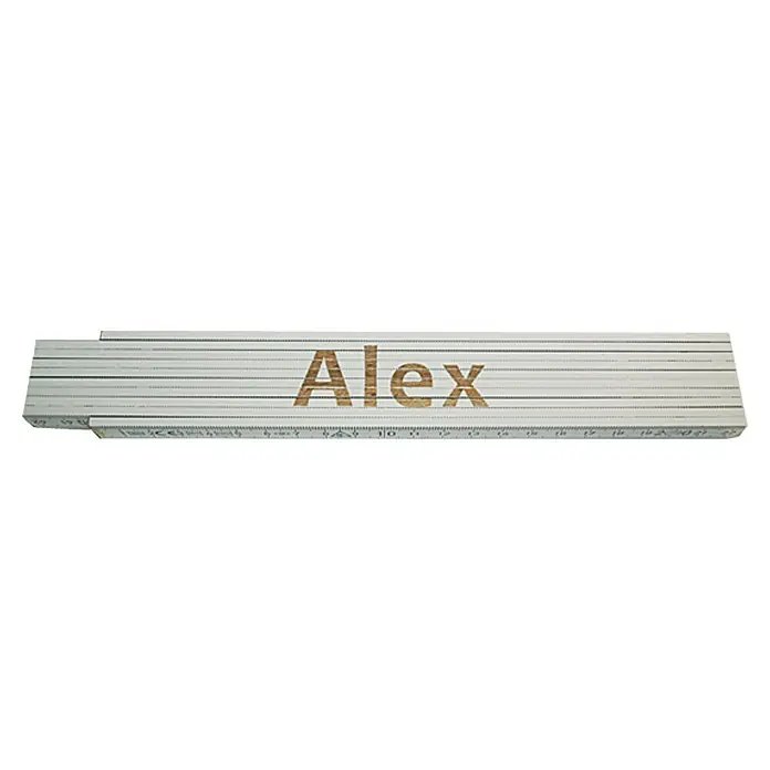 Heka Zollstock - Aufdruck: Alex, 2 m - Ansicht von oben
