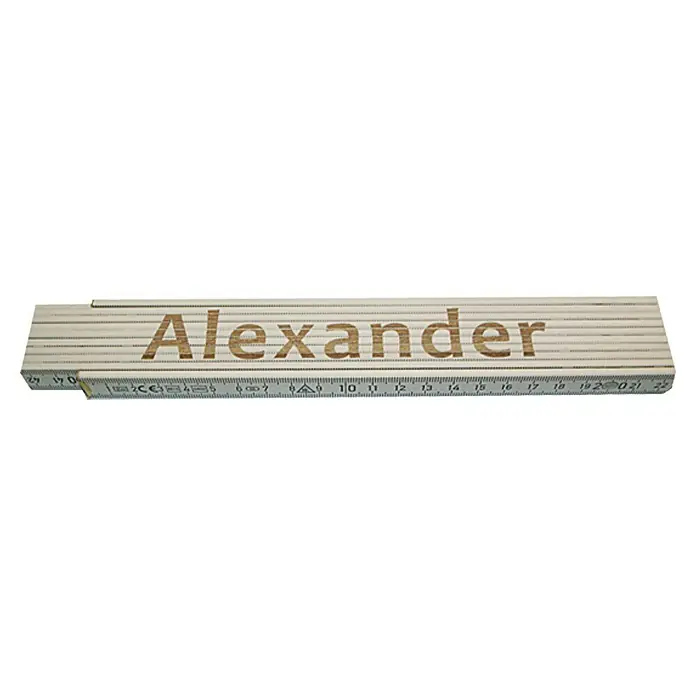Heka Zollstock - Aufdruck: Alexander, 2 m - Ansicht von oben
