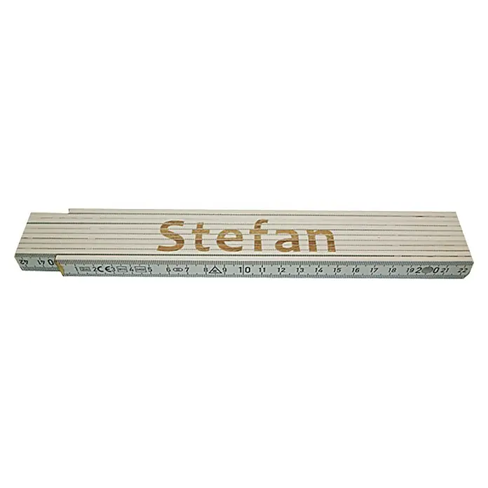 Heka Zollstock - Aufdruck: Stefan, 2 m - Ansicht von oben