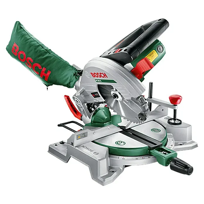 Bosch Afkort- en verstekzaag PCM 8 - 1.200 W, Onbelast toerental: 4.800 tpm, Diameter zaagblad: 216 mm