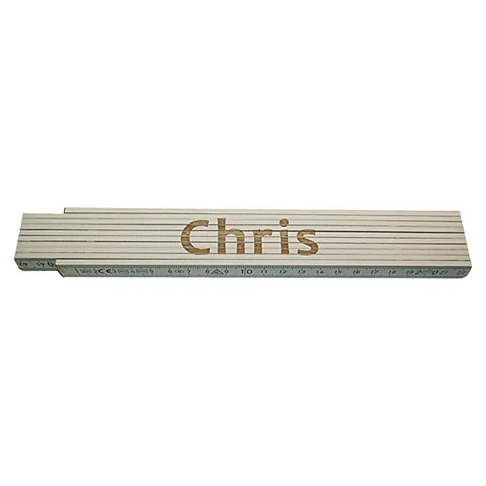 Heka Zollstock - Aufdruck: Chris, 2 m - Ansicht von oben