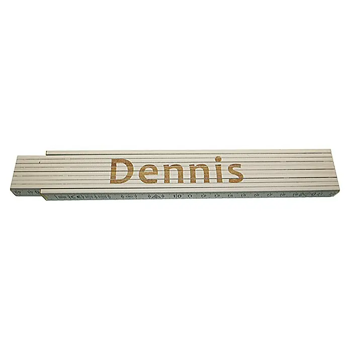 Heka Zollstock - Aufdruck: Dennis, 2 m - Ansicht von oben