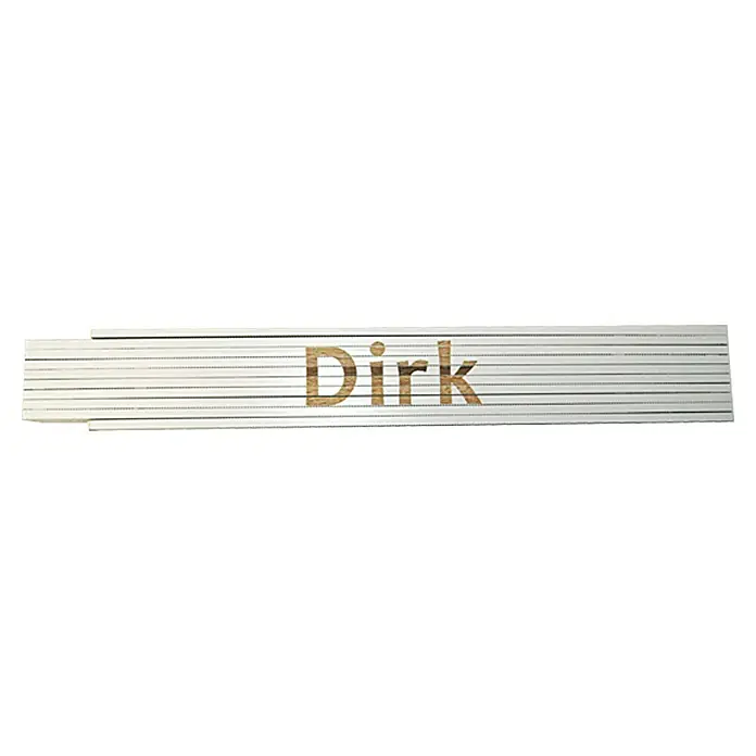 Heka Duimstok - Opdruk: Dirk, 2 m - Top-down weergave