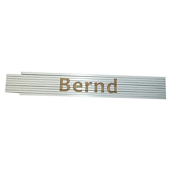 Zollstock - Aufdruck: Bernd, 2 m - Ansicht von oben