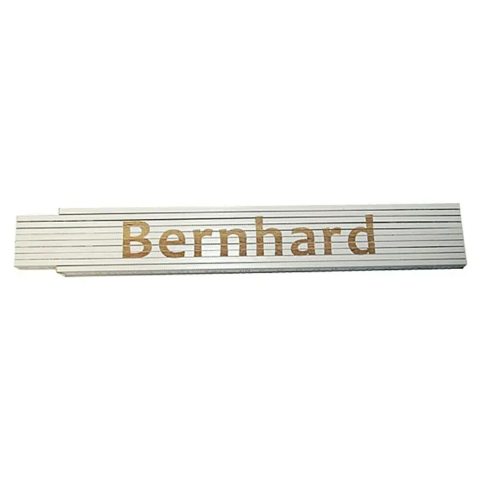 Zollstock - Aufdruck: Bernhard, 2 m - Ansicht von oben
