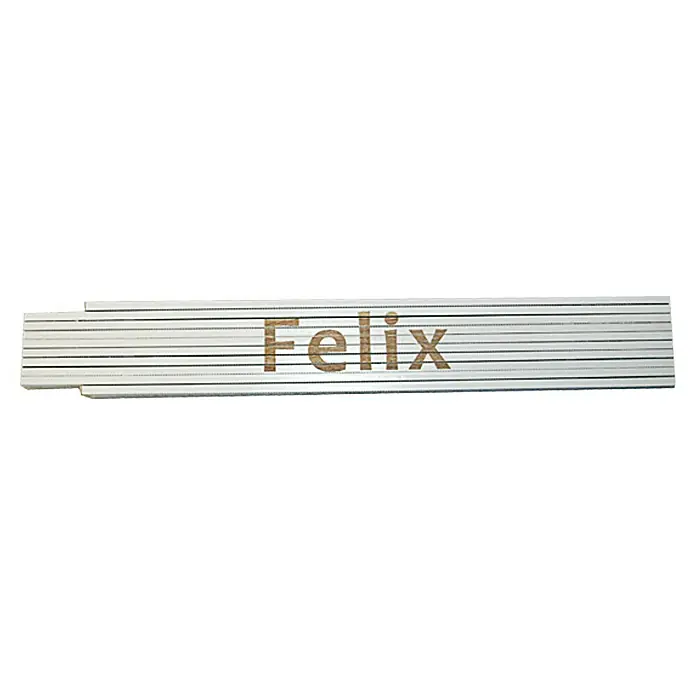 Zollstock - Aufdruck: Felix, 2 m - Rechte Seitenansicht