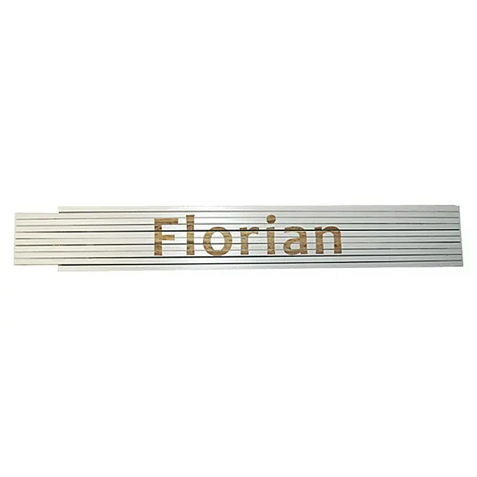 Zollstock - Aufdruck: Florian, 2 m - Ansicht von oben