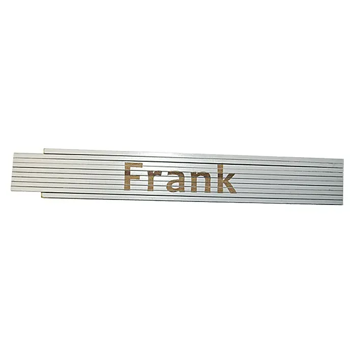 Zollstock - Aufdruck: Frank, 2 m - Ansicht von oben