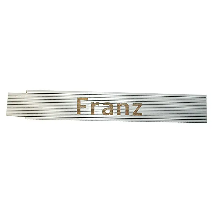 Zollstock - Aufdruck: Franz, 2 m - Ansicht von oben