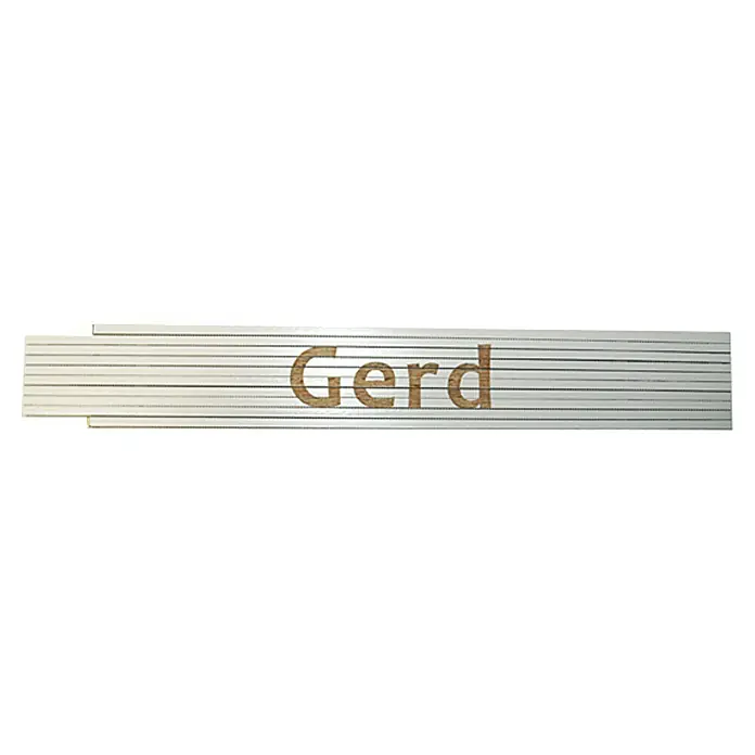 Zollstock - Aufdruck: Gerd, 2 m - Ansicht von oben