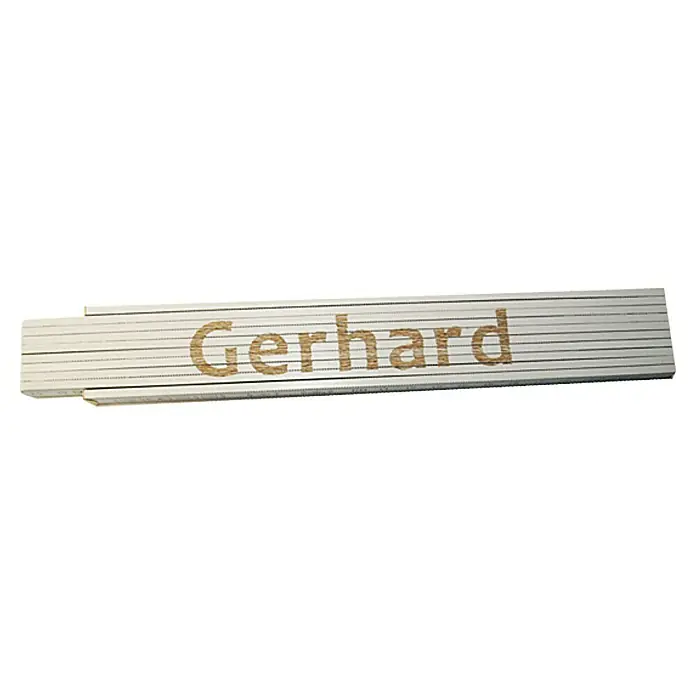 Zollstock - Aufdruck: Gerhard, 2 m - Ansicht von oben