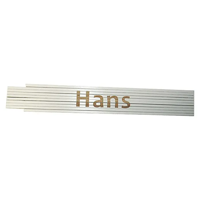 Zollstock - Aufdruck: Hans, 2 m - Ansicht von oben