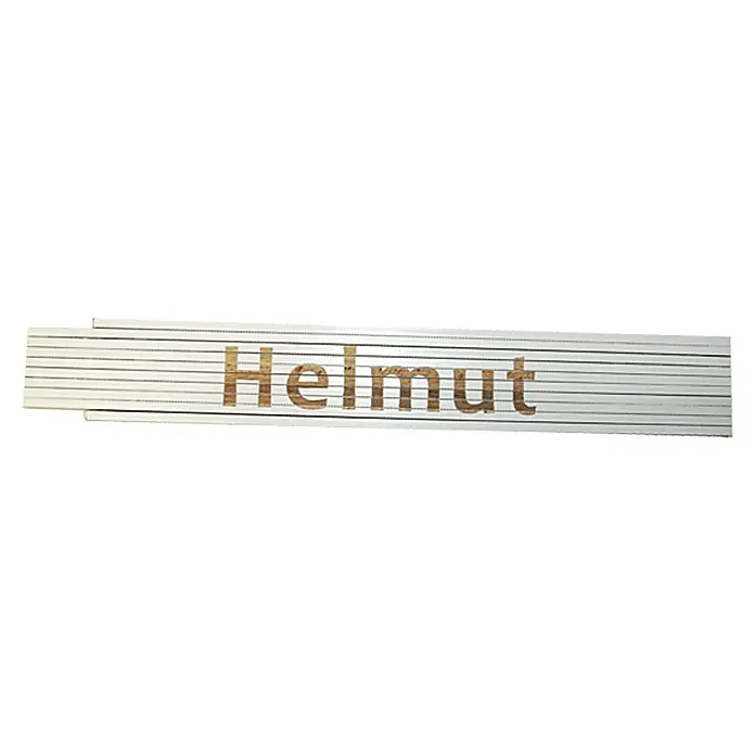 Zollstock - Aufdruck: Helmut, 2 m - Linke Seitenansicht