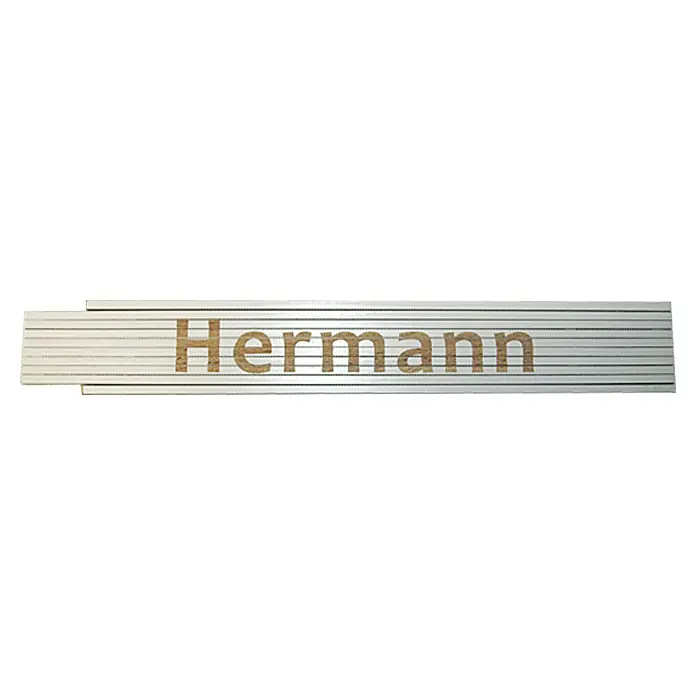 Zollstock - Aufdruck: Hermann, 2 m - Ansicht von oben