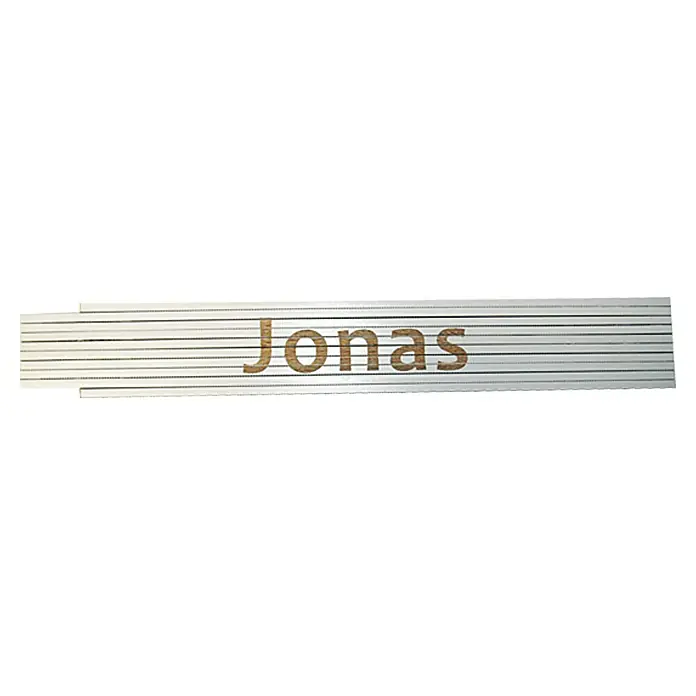 Zollstock - Aufdruck: Jonas, 2 m - Ansicht von oben