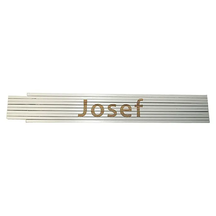 Zollstock - Aufdruck: Josef, 2 m - Ansicht von oben