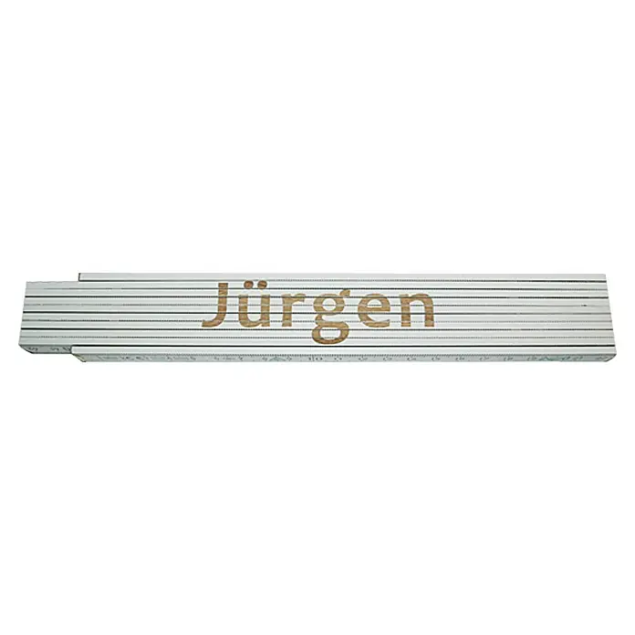 Zollstock - Aufdruck: Jürgen, 2 m - Vorderansicht