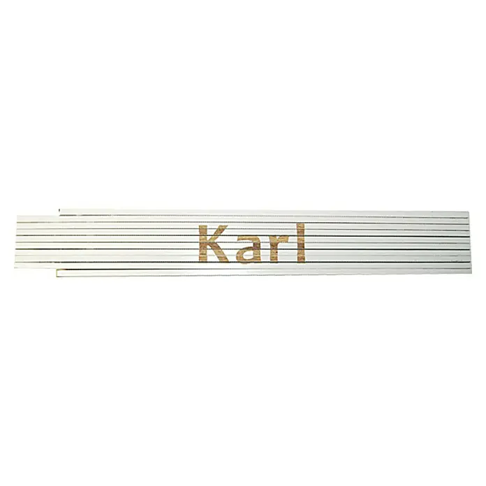 Zollstock - Aufdruck: Karl, 2 m - Ansicht von oben