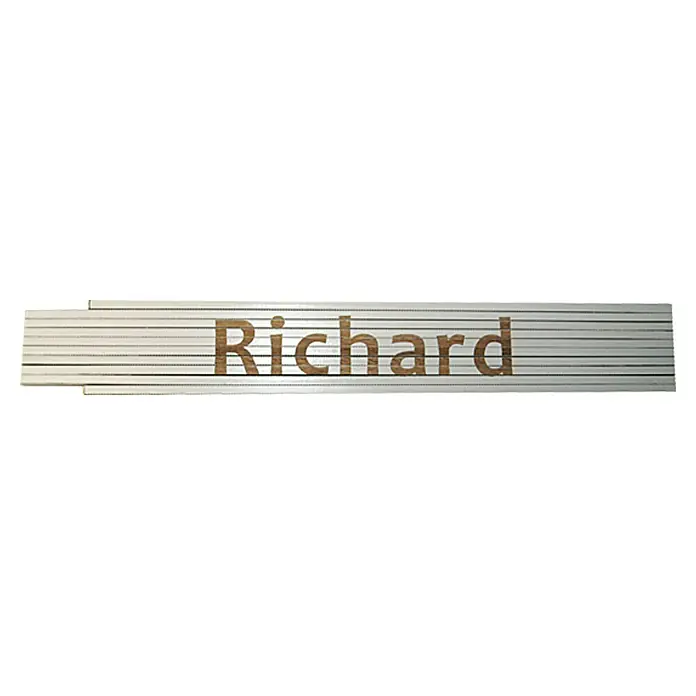 Zollstock - Aufdruck: Richard, 2 m - Ansicht von oben