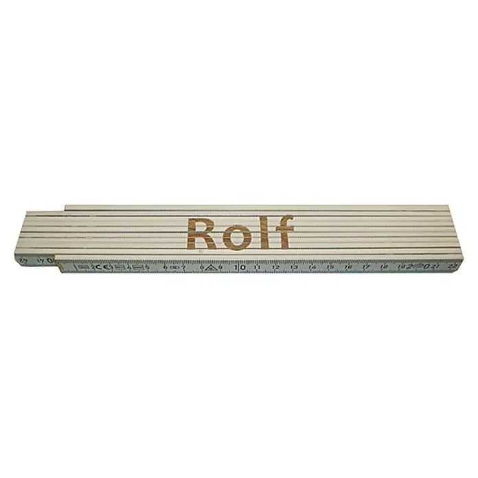 Zollstock - Aufdruck: Rolf, 2 m - Ansicht von oben