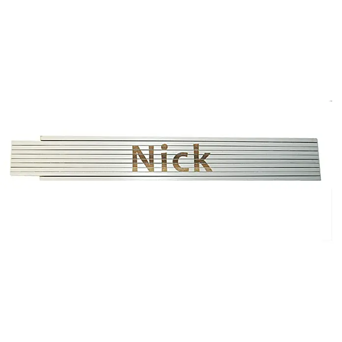 Heka Duimstok - Opdruk: Nick, 2 m - Top-down weergave