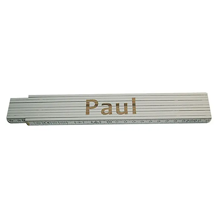 Zollstock - Aufdruck: Paul, 2 m - Ansicht von oben