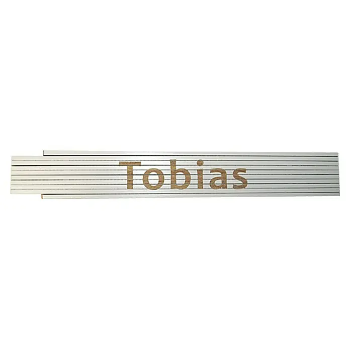 Heka Zollstock - Aufdruck: Tobias, 2 m - Ansicht von oben