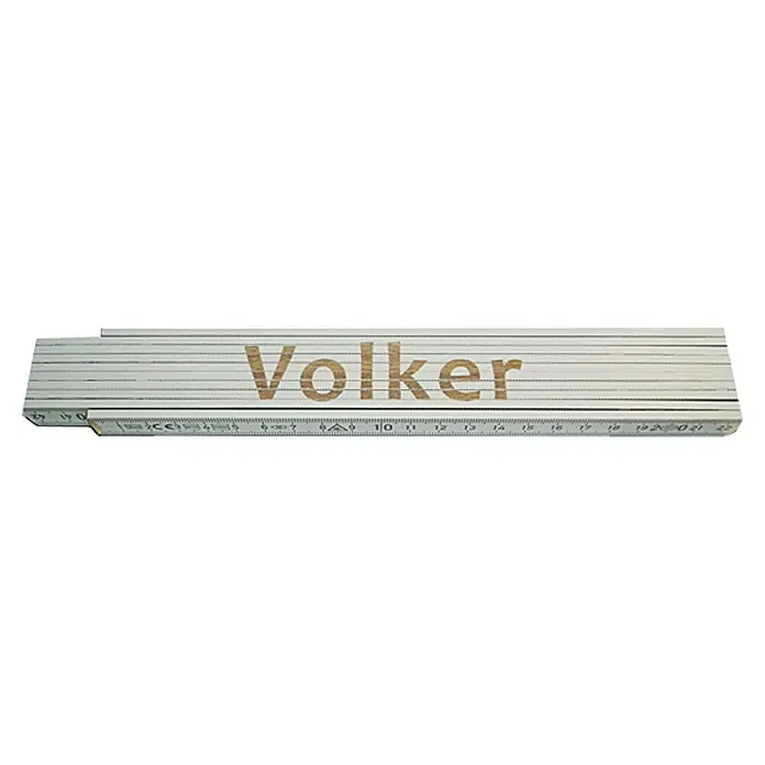 Zollstock - Aufdruck: Volker, 2 m - Ansicht von oben