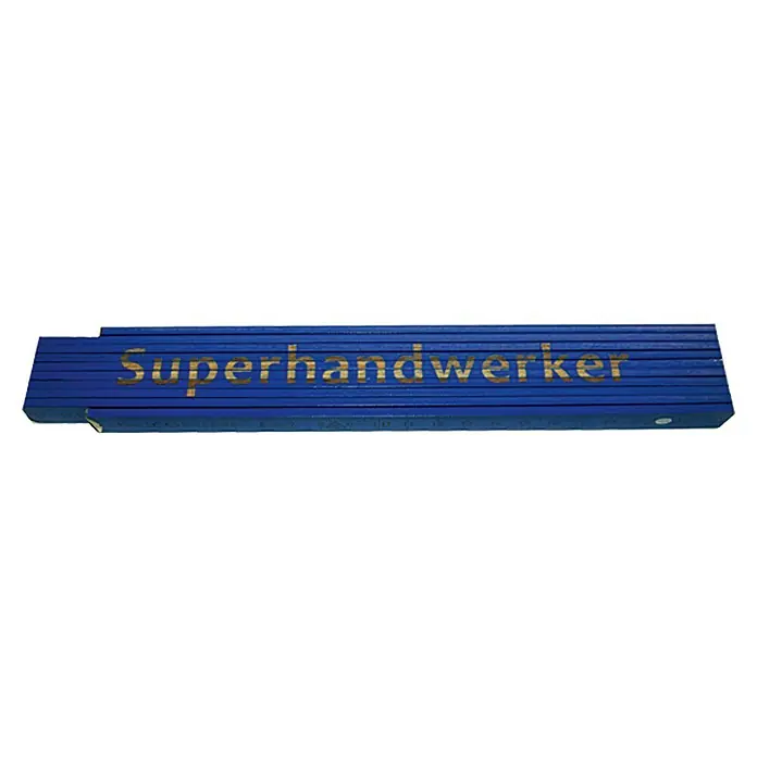 Zollstock - Aufdruck: Superhandwerker, Länge: 2 m - Ansicht von oben