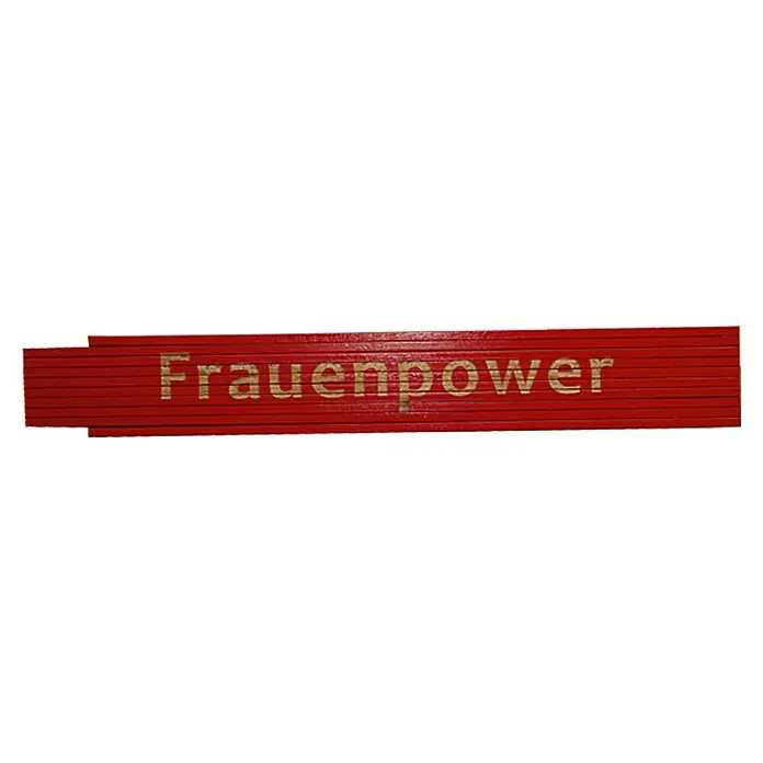 Zollstock - Aufdruck: Frauenpower, 2 m - Ansicht von oben