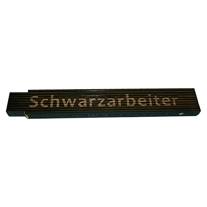Zollstock - Aufdruck: Schwarzarbeiter, 2 m - Ansicht von oben