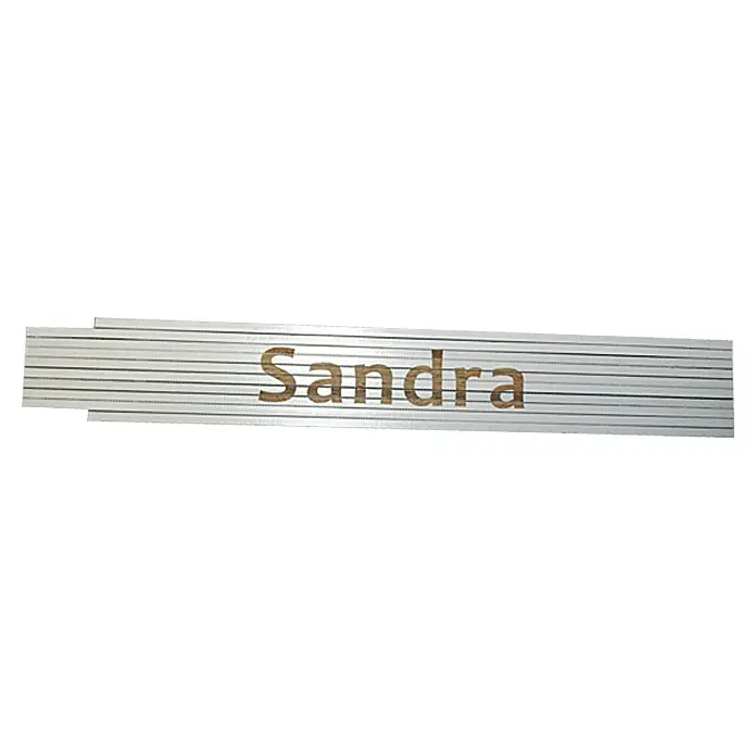 Zollstock - Aufdruck: Sandra, 2 m - Ansicht von oben