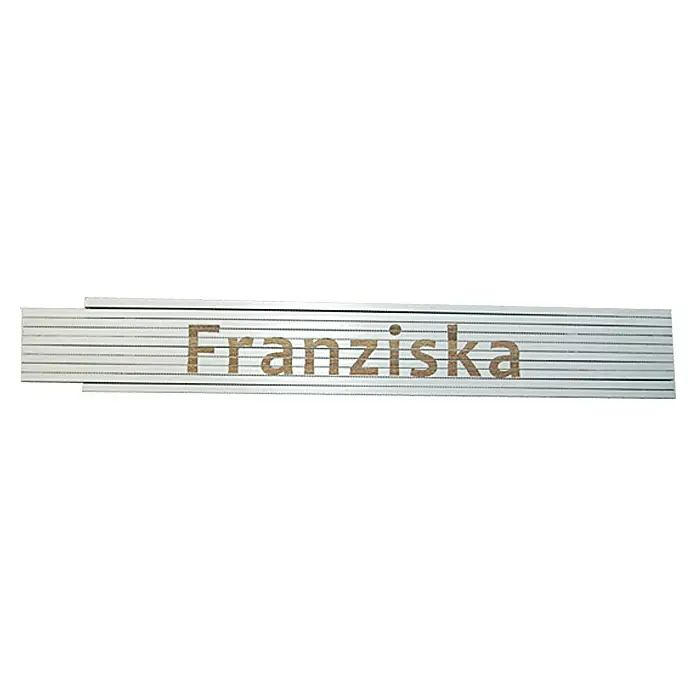 Zollstock - Aufdruck: Franziska, 2 m - Ansicht von oben
