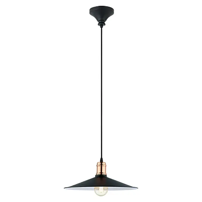 Eglo Lámpara colgante redonda Bridport - 60 W, Ø x Al: 360 mm x 110 cm, E27 - Vista frontal
