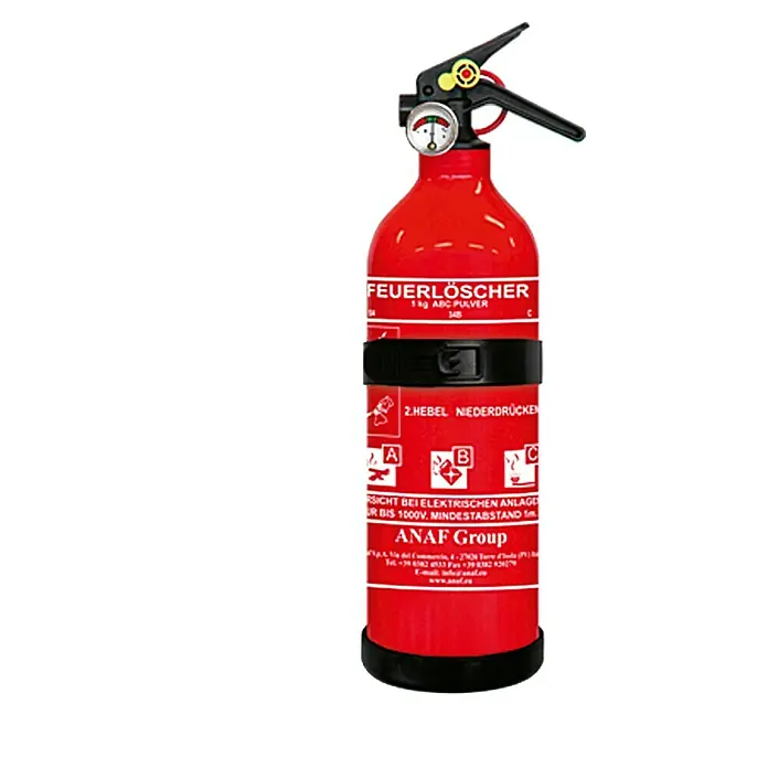 ANAF Vatrogasni aparat s prahom - 1 kg, Norma: DIN EN 3 - Pogled sprijeda