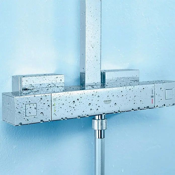 Grohe Duschsystem Euphoria Cube XXL - Mit Thermostatarmatur, Lochabstand: 100,5 cm, Anzahl Strahlarten: 1 Stk., Chrom