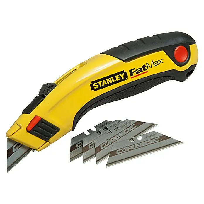 Stanley FatMax Cuttermesser - Trapezklinge, Messerdepot im Gehäuse - Vorderansicht