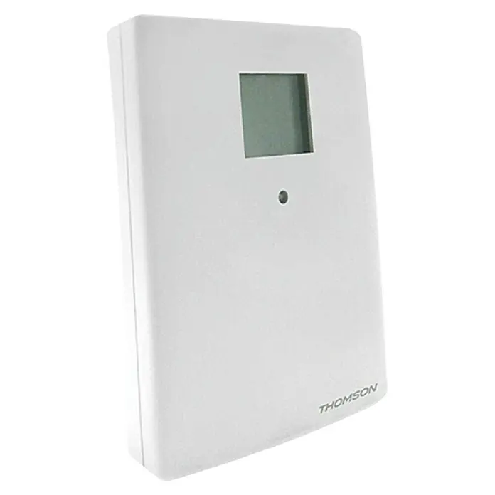 Thomson Funk-Thermo-Hygrometer - Batteriebetrieben, Reichweite Funk: 150 m (Freifeld) - Rechte Seitenansicht