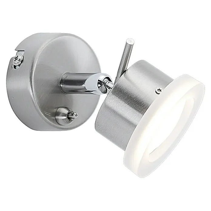 Paul Neuhaus LED-Deckenstrahler Nana - 5 W, Nickel matt, Weiß, Warmweiß - Rechte Seitenansicht