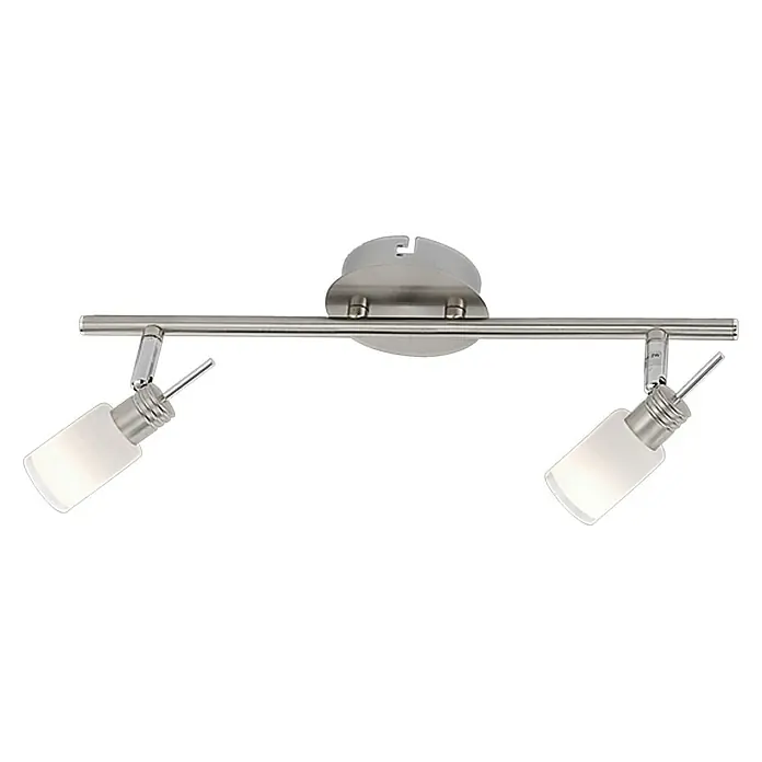 Paul Neuhaus LED-Deckenstrahler Paka - 6 W, Nickel matt, Weiß, Warmweiß, 2 Stk. - Ansicht von unten