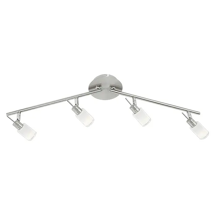 Paul Neuhaus LED-Deckenstrahler Paka - 12 W, Nickel matt, Weiß, Warmweiß, 4 Stk. - Ansicht von unten