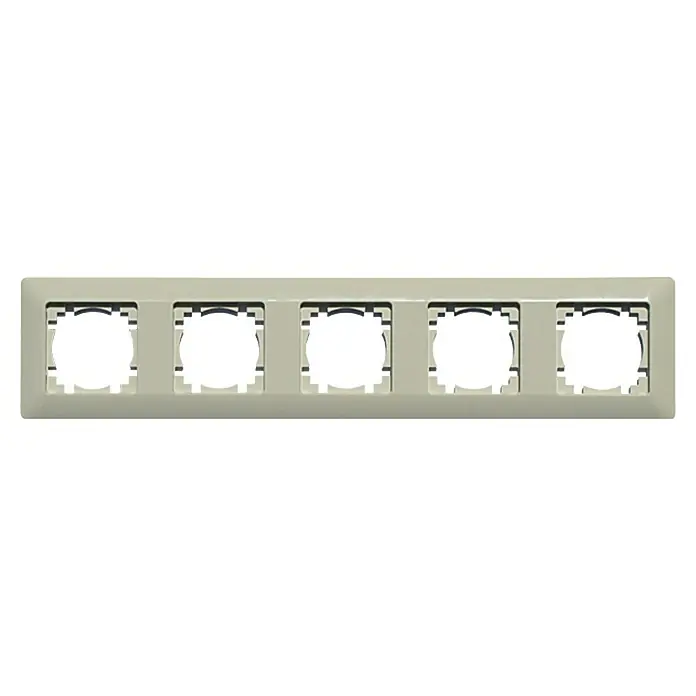 Voltomat MIKRO Abdeckrahmen - Elektroweiß, 5-fach, Kunststoff, Unterputz
