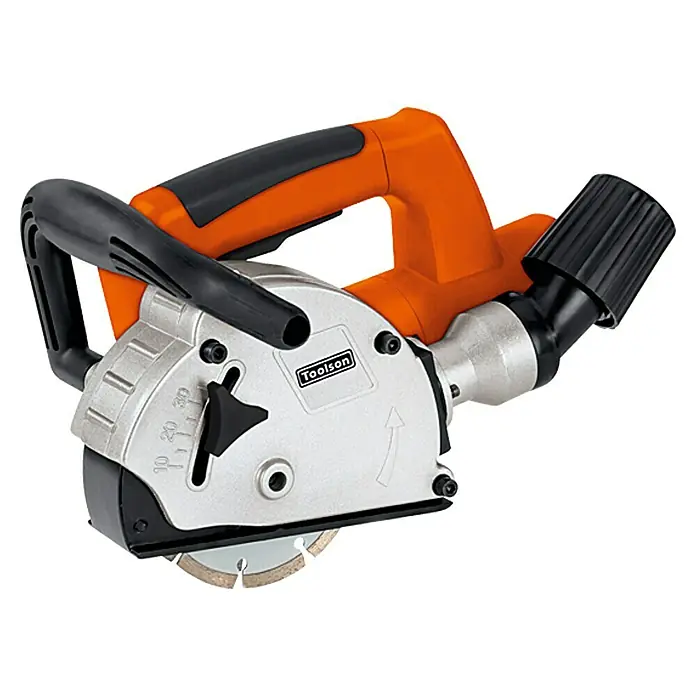 Toolson Mauernutfräse Pro-MF 1320 - 1.320 W, Durchmesser Scheibe: 125 mm, Nuttiefe: 8 mm - 30 mm, Nutbreite: 8 mm - 26 mm - Linke Seitenansicht