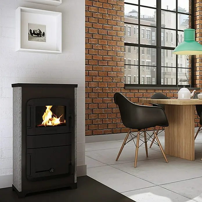 Wamsler Kaminofen RH-8 - 8 kW, Raumheizvermögen: 250 m³, Schwarz