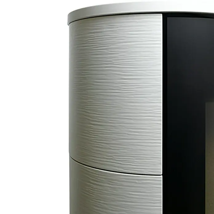 Wamsler Kaminofen Vitus - 7 kW, Raumheizvermögen: 148 m³, Verkleidung: Keramik, Weiß - Vorderansicht