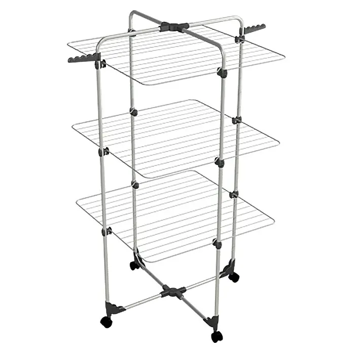 Framar Turmwäschetrockner Maestro - Länge Wäscheleine: 30 m, 71 x 71 x 132 cm - Linke Seitenansicht
