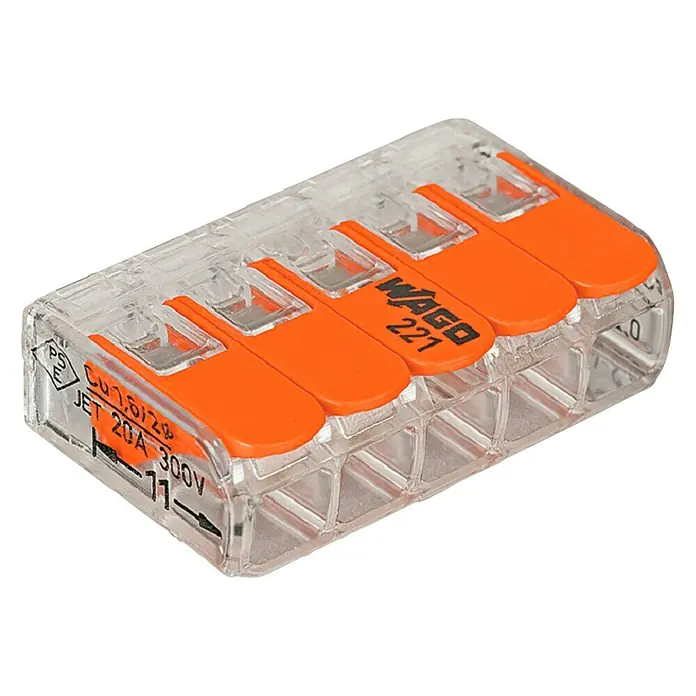 Wago Hebelklemme Compact - Anzahl Leiter: 5 Stk., 0,14 - 4 mm², 25 Stk.